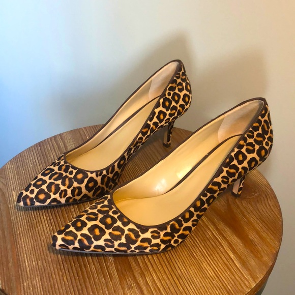 Ann Taylor Shoes - Leopard print kitten heels.